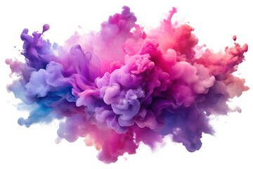 Obraz premium Fluid Watercolor Splash in Pink and Purple Hues
