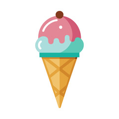 ice cream isolated on transparent background