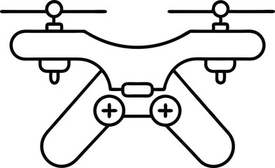 Drone Controller Icon Silhouette Vector  High Quality Remote Control Illustrations for Tech and Aviation Projects