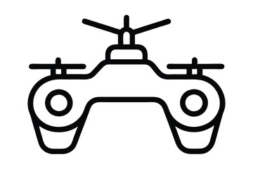 Drone Controller Icon Silhouette Vector  High Quality Remote Control Illustrations for Tech and Aviation Projects