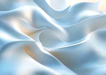Obraz premium Abstract light blue fabric waves. (1)
