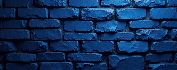 Dark blue, rough-hewn stone wall Deep texture, grainy surface , stone wall texture, surface, rustic