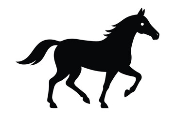 Horse Silhouette Vector Illustration Elegant and Dynamic Equine Graphics for Creative Designs