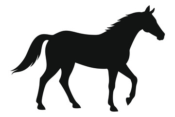 Horse Silhouette Vector Illustration Elegant Equine Graphics for Creative Designs