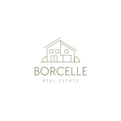 Fototapeta premium Elegant and Professional Real Estate Logo Design - Capturing Identity with Unique Style and Visual Appeal for Modern Branding Solutions