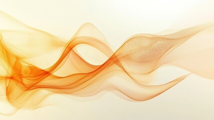 Abstract Orange Waves Flowing on Light Background, Texture , Curves