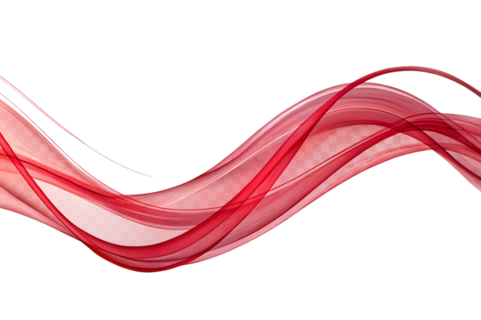 Flowing Wave of Translucent Red Gradient Lines