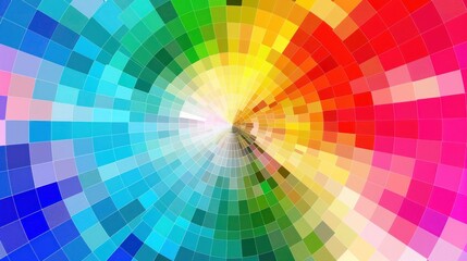 Colorful Mosaic Circle Abstract Art