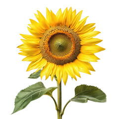 Obraz premium Radiant Sunflower: A close-up shot of a vibrant sunflower, its bright yellow petals reaching outwards, creating a sunny and cheerful image.