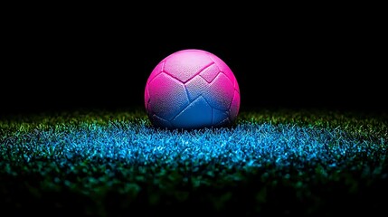 Fototapeta premium Vibrant Soccer Ball on Luminous Grass