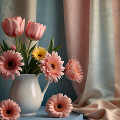 still life with flowers