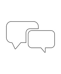speech bubble icon in thin outline