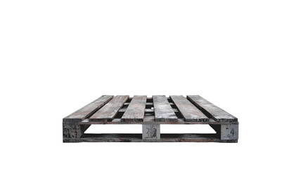 black wooden pallet on transparent background