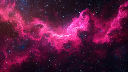 Fototapeta premium Pink nebula in dark space