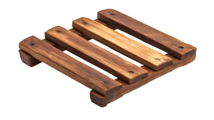 wooden pallet on transparent background or white background