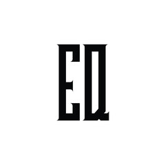 EQ monogram logo design letter text name symbol monochrome logotype alphabet character simple logo