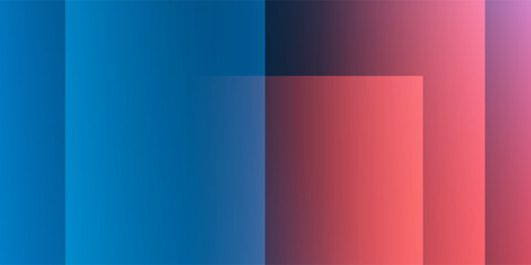 A modern abstract design featuring a smooth red gradient background with overlapping transparent squares. Harmonious colors, professional look, ideal for business use, websites, etc. Vector design.