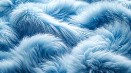 Obraz premium Soft blue fur fabric with a plush texture ideal for cozy winter nights and stylish home decor accents