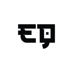 EQ monogram logo design letter text name symbol monochrome logotype alphabet character simple logo