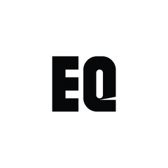 EQ monogram logo design letter text name symbol monochrome logotype alphabet character simple logo