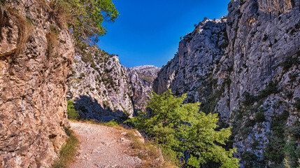 Ruta del Cares, Cares Trail Trekking Path, Picos de Europa National Park, Biosphere Reserve, Cantabrian Mountains, Castile and León-Asturias, Spain, Europe