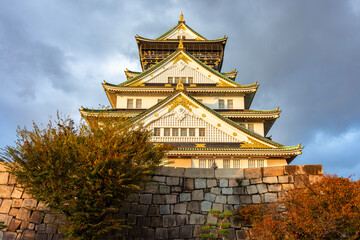 Fototapeta premium Top of Osaka Castle in Japan
