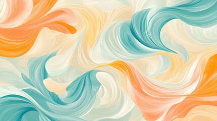 Liquid swirl patterns and requested a pastel cute style. Abstract Pastel Swirls: Teal Orange Cream Fluid Art Background