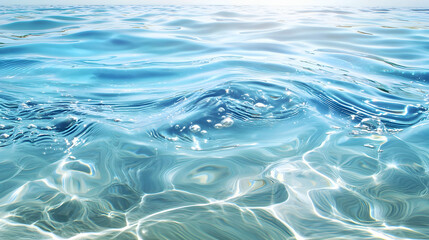 Sunlight Creates Mesmerizing Patterns On The Surface Of Crystal Clear Turquoise Water