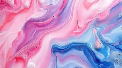 Obraz premium Liquid swirl patterns and requested a pastel cute style. Abstract Pink Blue Purple Fluid Paint Swirl Background