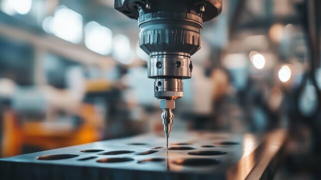 Industrial Drill in Action