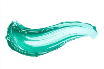 Liquid gel smear isolated on white background. Beauty cosmetic smudge such as pure white aloe lotion, facial jelly serum, cleanser, shower gel or shampoo top