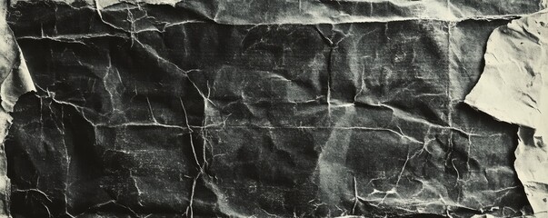 Weathered vintage paper with worn and scratches, grunge vintage overlay texture. Distressed crumpled paper for poster or vinyl album cover. Dirty, grainy, gritty photo filter. Frames with rough effect