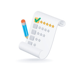 clipboard rating five stars for best excellent rating, quality rating reviews from customers