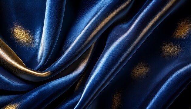 Abstract background.Dark Navy Velvet Gold BG. Luxurious background with subtle gold reflections on dark navy velvet. Elegant & sophisticated texture.

