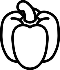 Bell Pepper Line Icon