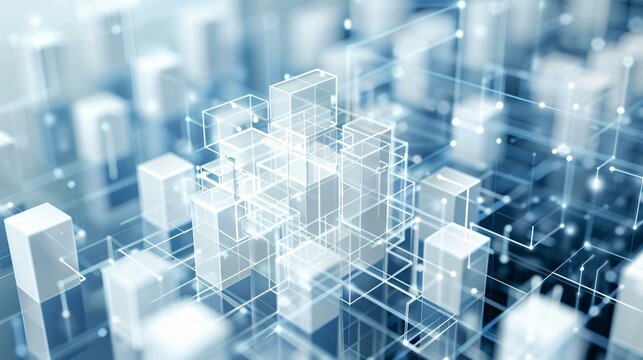 Exploded view blueprint of a city tower, internal core structure with HVAC and support systems, technical visualization