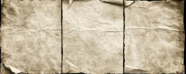 Distressed paper overlay texture with grunge worn effect. Old vintage grainy and dusty design stamps. Crumpled and gritty grunge with torn background,  illustration