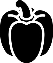 Bell Pepper Glyph Icon