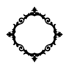 vintage frame with floral ornament