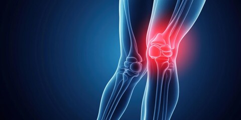 Understanding knee pain symptoms causes and treatments in medical science digital illustration healthcare environment anatomical viewpoint