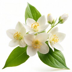 Obraz premium Beautiful Jasmine Drift Isolated on White Background