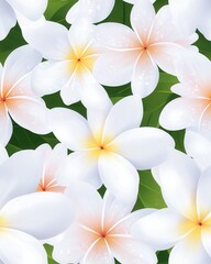 Obraz premium Dewy flower petals sparkling in the morning sunlight showcasing a beautiful array of white and orange flowers