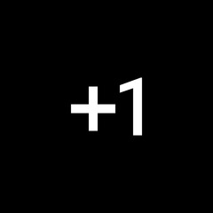 Obraz premium Plus One Icon 