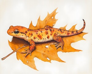 Obraz premium red salamanders