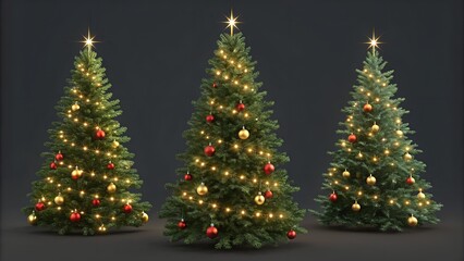 Obraz premium decorated christmas tree