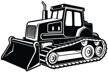 Naklejka premium Building Machine Silhouette