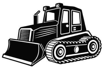 Naklejka premium Building Machine Silhouette