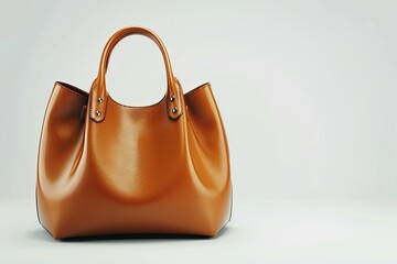 Pixel Perfect Image of Leather Womens Handbag on a White Background