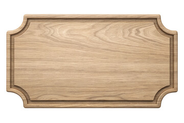 oblong decorative wooden signboard isolated on white background png