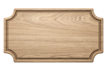 oblong decorative wooden signboard isolated on white background png